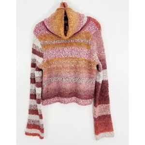 Free People My Girl Striped Turtleneck Sweater XS